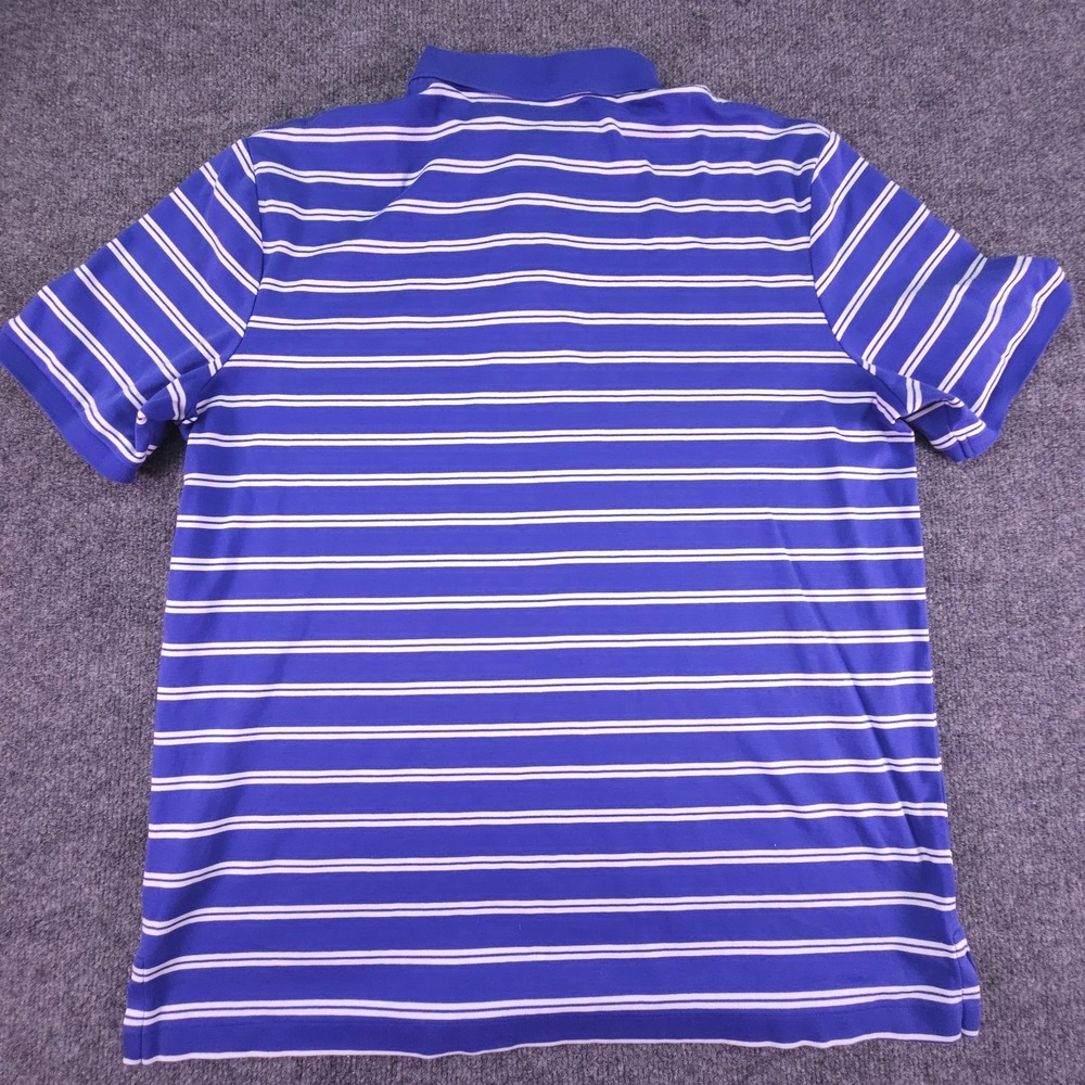 Polo Ralph Lauren Mens Classic Fit Polo Shirt Blue White Striped Pony Size L - Picture 7 of 8